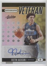 2019 Panini Absolute Memorabilia Veteran Level 1 29/49 Justin Jackson Auto 0c6