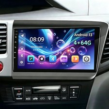 Android 13 9" Wireless CarPlay Android Auto Car Stereo Honda Civic 12-15 GPS BT