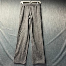 Under Armour Boys' Sweatpants Size YL Gray COLDGEAR Loose Fleece Pants Pockets