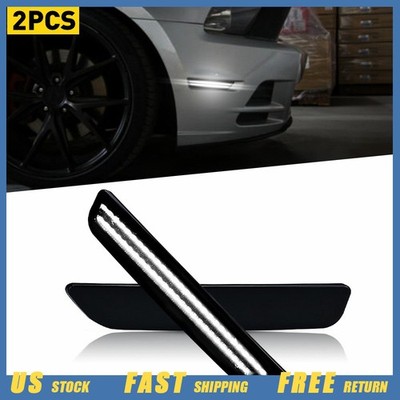 LED Front Side Marker Light For 10-14 Ford Mustang Base/GT/Boss 302 White Smoke