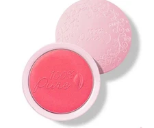 100% Pure Cosmetics Fruit Pigmentmented Powder Blush Cherry Vegan Non-Toxic 