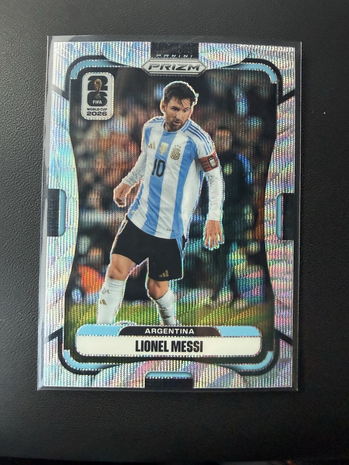 2026 Panini Prizm FIFA World Cup Lionel Messi Silver Wave Prizm #10