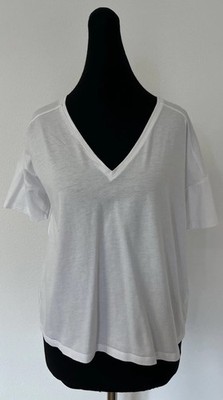 BANANA REPUBLIC Shirt  Gr.S Kurzarm weiß 100% Cotton taillenlang neuwertig