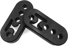 2Pcs Exhaust Hanger Rubber 4 Holes Adjustable Insulator Bushing High black