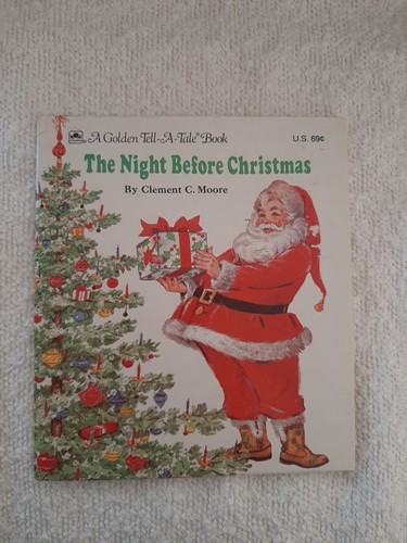 The Night Before Christmas by Clement C. Moore 1969 Golden Tell-A-Tale Book GUC - Picture 10 of 11