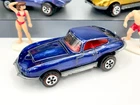 Vintage Johnny Lightning Topper 1969 Blue Custom XKE - Red Int., Very Good!