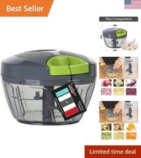 Manual Food Chopper Vegetable Cutter, Hand String Vegetable Chopper Onions Cu...