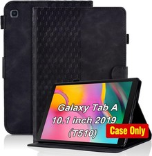 Black Magnetic Shell Case for Samsung Galaxy Tab A 10.1" 2019, Multi-Angle Desig