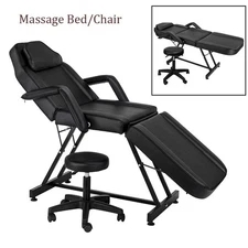Adjustable Massage Table Salon Facial Tattoo Bed Beauty Chair w/ Stool