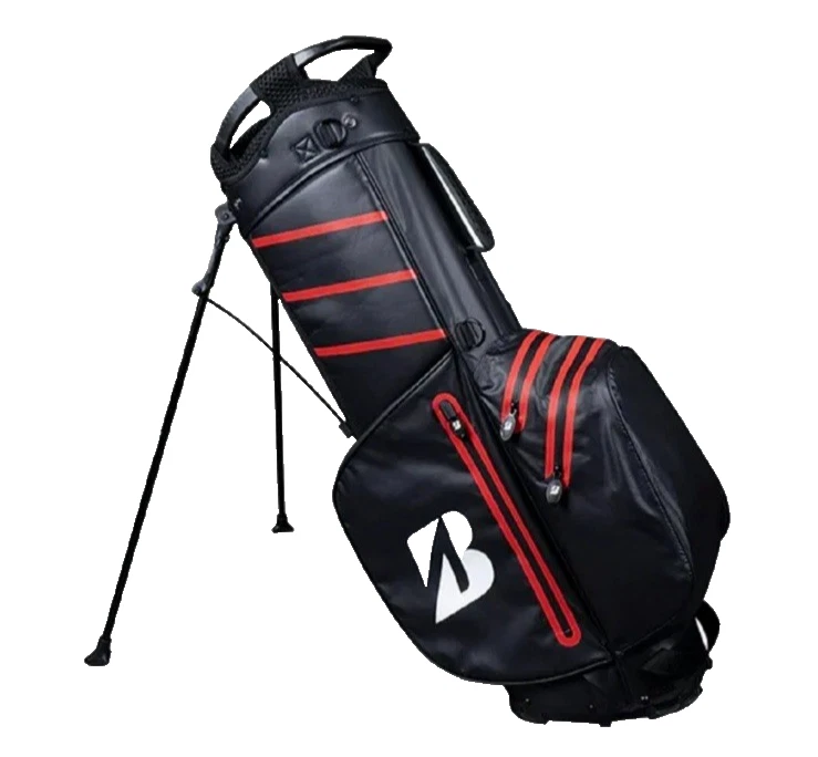 Bridgestone Golf Waterproof Stand Bag - 4-WAY - BLACK/RED - Image 4 of 4