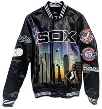 Men's Chicago White Sox Pro Standard Black Remix Full-Zip Varsity Jacket