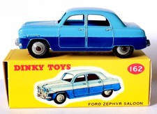 Dinky Toys No.162 Ford Zephyr Saloon Car (1956-1959) Restored. Free P&P to UK.