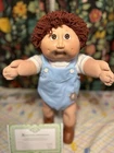 Cabbage Patch/Coleco/auburn Shag Hair/brown Eyes/CPK Elephant Outfit/CLEANED/cer