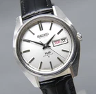 [EXC+5] Vintage KING SEIKO Hi-Beat 5626-7000 36mm Silver Day/Date AT Mens Watch