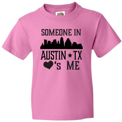 Inktastic Austin Texas Someone Loves Me Skyline Youth T-Shirt Tx Cities Apparel