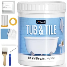 Transform Your Space with Easy-to-Use Tile Paint - 16.5oz, Low Odor & Waterproof