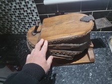 GROßE Britische Faltenbalg Luftpumpe Tauchen Feuerwehr/Horn, Ende 19. Jahrhundert.