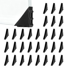 30Pcs 8x55mm Triangle Right Angle Plastic Glass Corner Protector, Black
