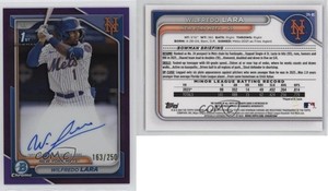 2024 Bowman Chrome Prospect Purple Refractor /250 Wilfredo Lara #CPA-WL Auto