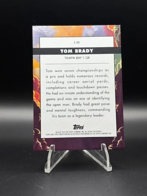 2024 TOPPS INCEPTION - TOM BRADY #L-23 ESTUCHE DE LANZAMIENTO HIT Foto 2 de 2