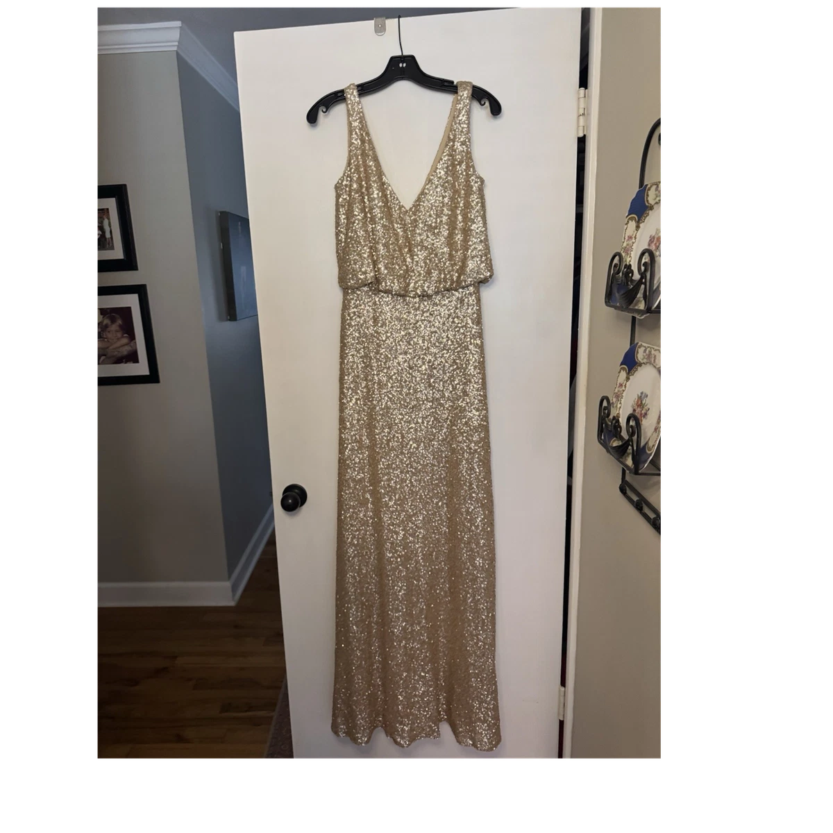 where to buy gold bridesmaid dresses White A Line Spaghetti Straps Graduation Dress With Lace main image 1