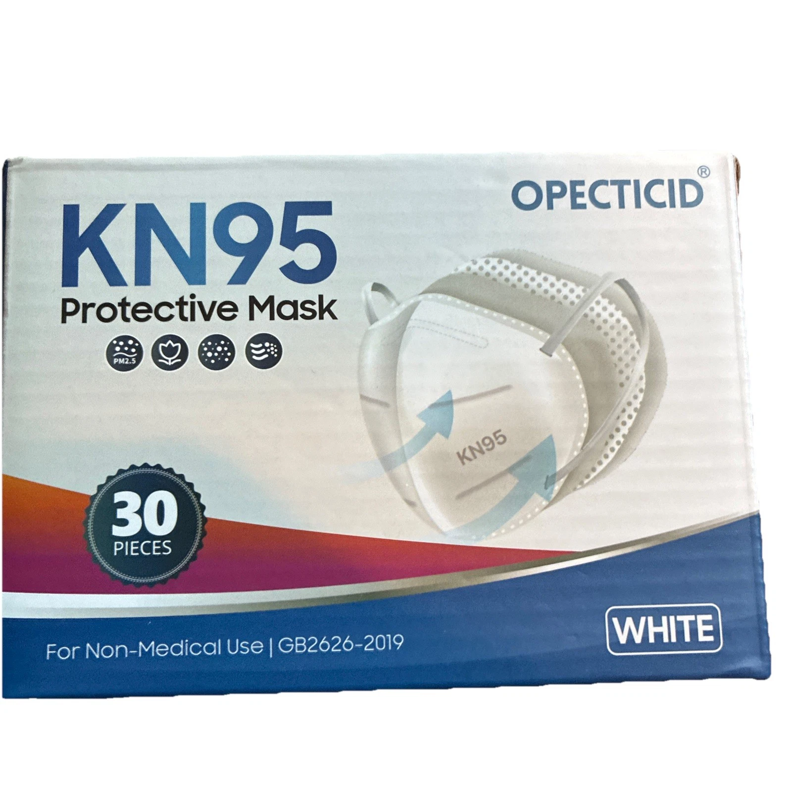 KN95 Face Mask 30pcs Disposable Face Masks Individual Packed Safety 5 Layers ...