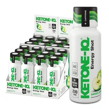 Ketone-IQ Exogenous Ketone Energy Shots with Caffeine - 24 Pack of Green Tea ...
