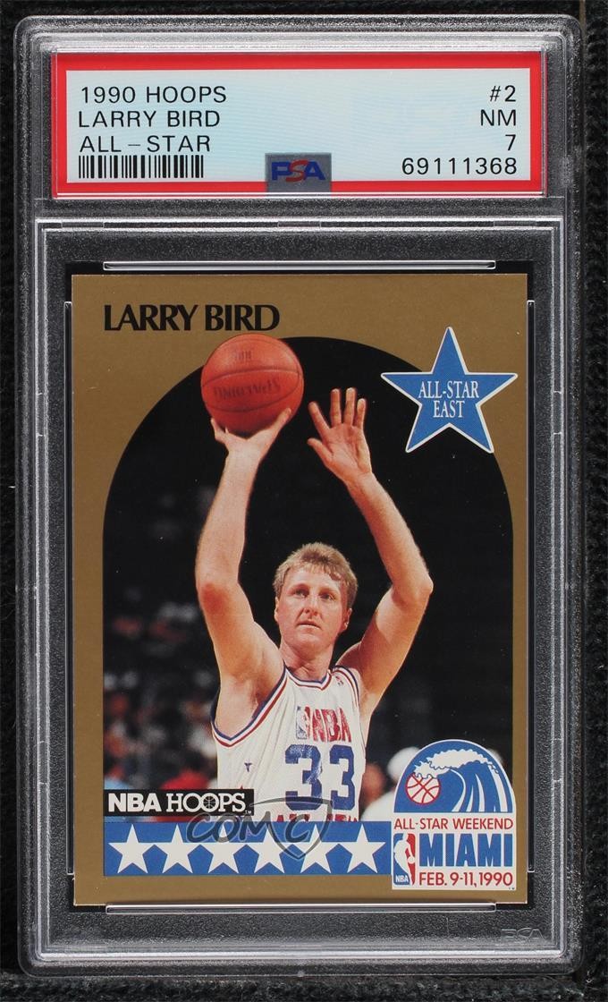 1990-91 NBA Hoops All-Star Game Larry Bird (TM on Top of Back) #2 PSA 7 HOF 0yj3