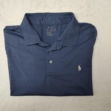 Polo Ralph Lauren Polo Shirt Mens XL Blue Performance Stretch Golf Pony Work