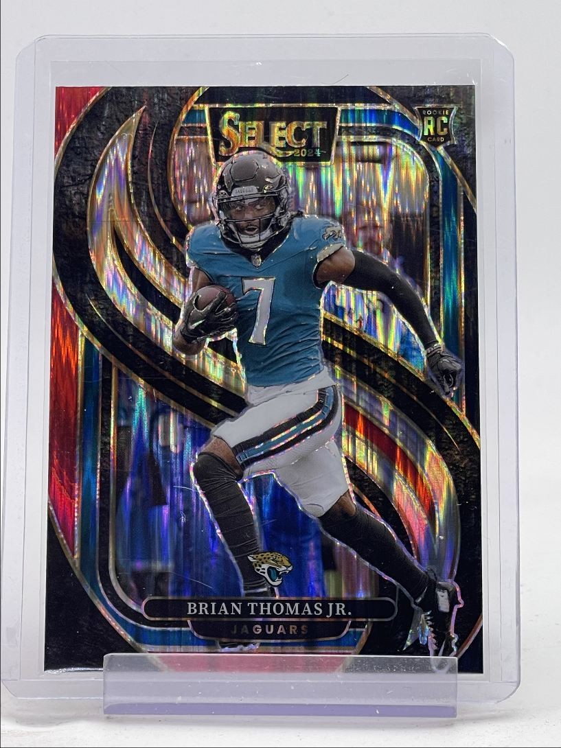 BRIAN THOMAS JR. 2024 SELECT PREMIER LEVEL ROOKIE RED BLACK SHOCK RC Q0819