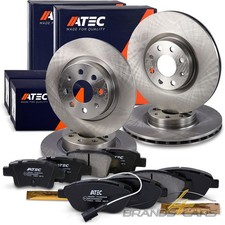 ATEC 4x BREMSSCHEIBE+SATZ BREMSBELÄGE VORN+HI FÜR FIAT GRANDE PUNTO 199 05-11