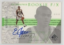 2001-02 SP Authentic Auto Rookie F/X 772/1525 Earl Watson #122 Auto n1u