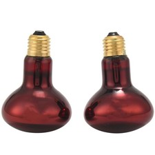 100W 2 Pack Infrared Heat Lamp Bulb Red Light Heat Bulbs for Pet Lizards7483