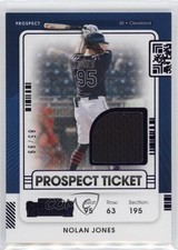 2021 Panini Contenders Prospect Ticket Jersey Purple 85/99 Nolan Jones 0v3r