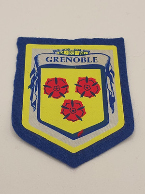 Abzeichen Stadt Grenoble Konturen Blau 
