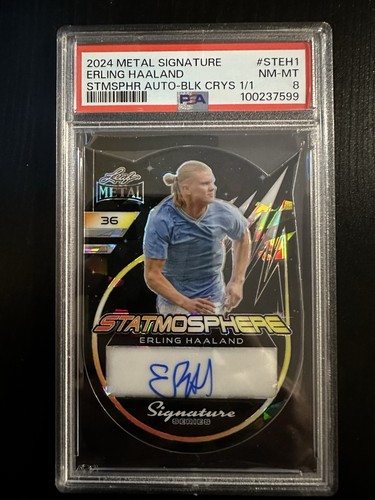 2024 Erling Haaland Statmosphere Black Crystal 1/1 Auto