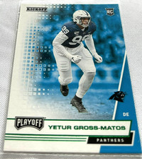 2020 Panini Playoff Football Yetur Gross-Matos Panthers Kickoff Green RC #292