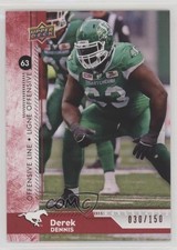 2018 Upper Deck CFL Red 30/150 Derek Dennis #158 z6b