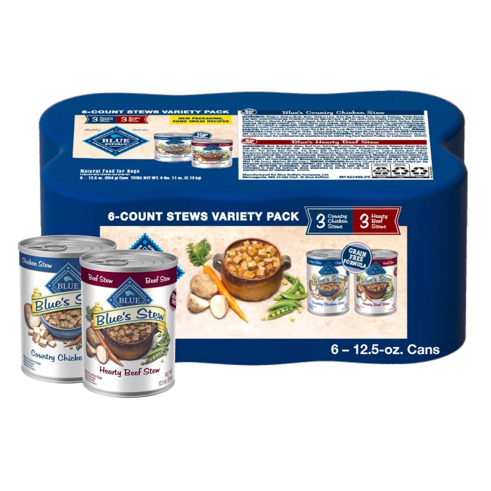 Blue Buffalo Blues Stew Natural Wet Dog Food, Made with Natu