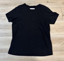 The Standard Stitch Black Crew Neck Tee Shirt - Large L Womens Made In USA