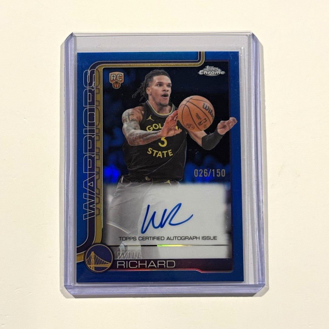 Topps Chrome 2025-26 Will Richard Rookie Autographs Auto Blue /150 TCAR-WR