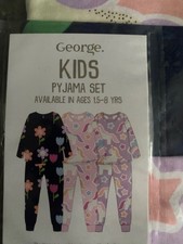 george girls pack of 3 pyjama sets new tags with