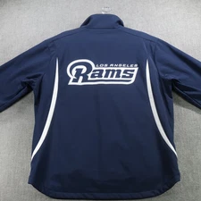Los Angeles Rams Jacket Mens Large Navy G-III Full Zip Soft Shell Bonded NFL