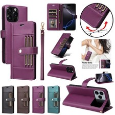 For iPhone Air 17 Pro Max 16 15 14 13 12 11 Flip Leather Case Wallet Card Cover