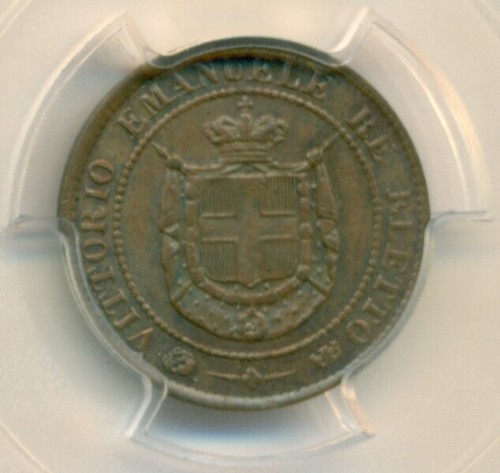 Italy -Tuscany 1859 2 Centesimi MS63 BN PCGS - Picture 3 of 4