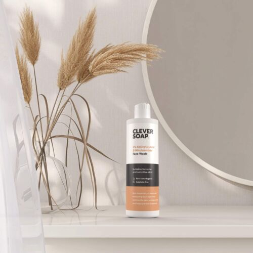 Clever Soap 2% Salicylic Acid & Niacinamide Face Wash - For Oily, Sensitive Skin - Picture 6 of 7