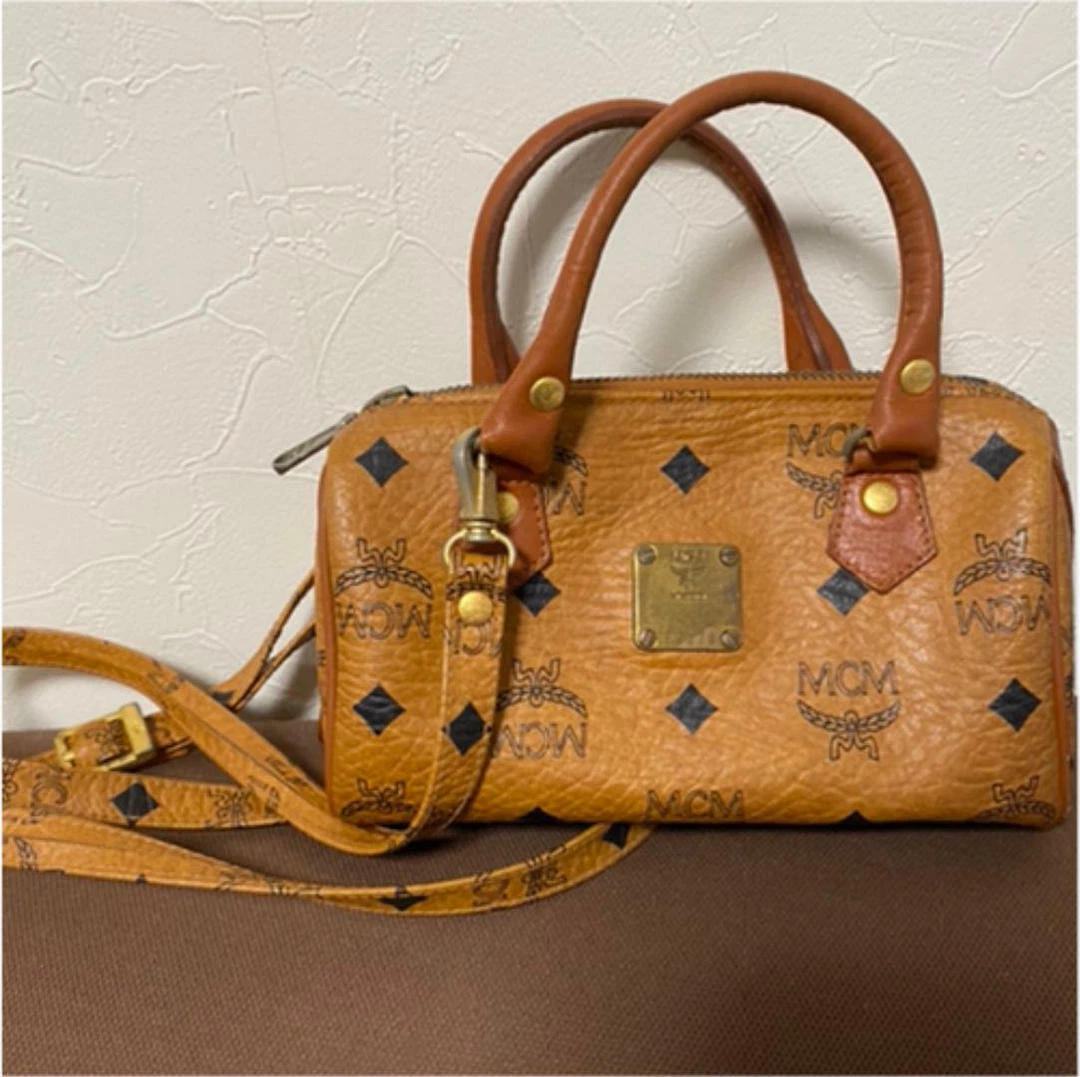 Mcm Visetos Boston Bag