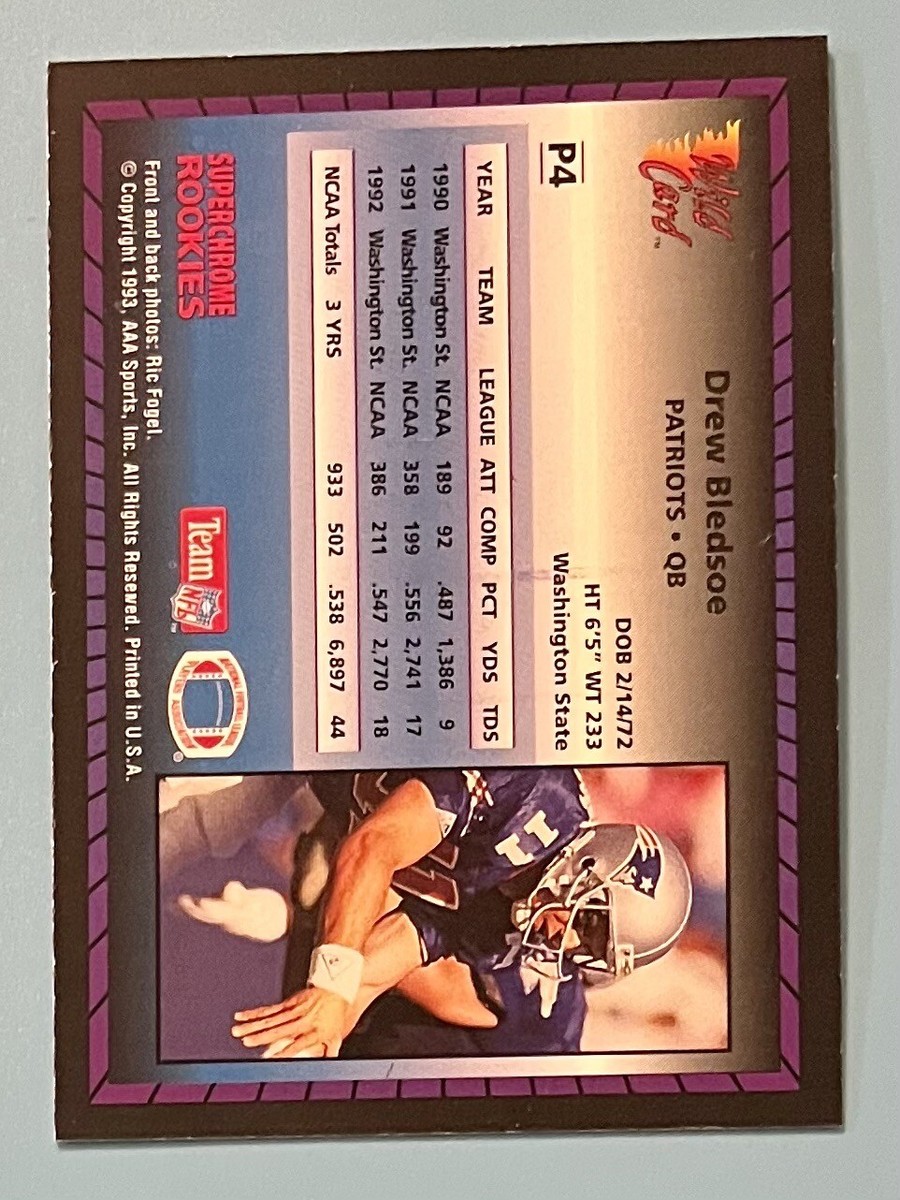 1993 Wild Card Superchrome Rookies Drew Bledsoe Rookie #P4