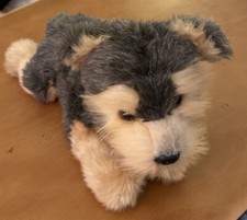 Aurora Grey and Brown Dog Plush 10"