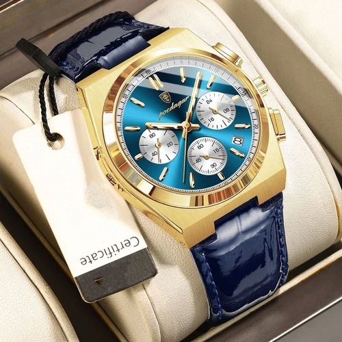 Luxus Herrenuhr Wasserdicht Leuchtend Chronograph Datum Quarz Herrenuhren Geschenk - Bild 10 von 32